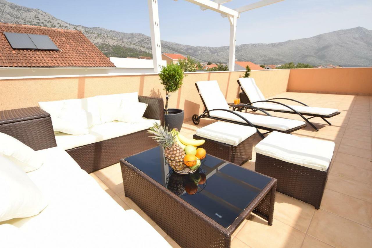 Luxury penthouse with jacuzzi in Orebić  Bagian luar foto