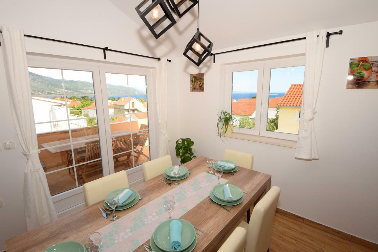 Luxury penthouse with jacuzzi in Orebić  Bagian luar foto